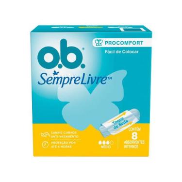 Imagem de Absorvente Interno Ob Medio Proconfort, 8 Unidades - O.B, 8 Unidades