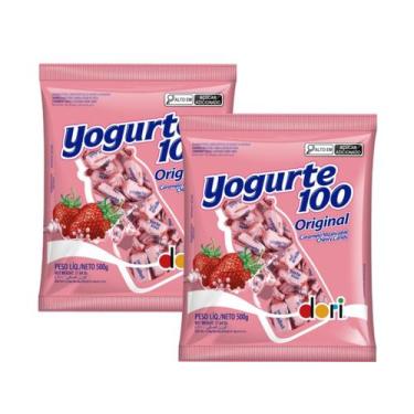 Imagem de Bala Yogurte 100 Morango Dori 500g - 2 Pacotes
