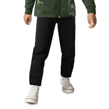 Imagem de Calça Masculina Moletom Flanelado Básica Infantil Nº 4 Ao 8 - Rovitex 