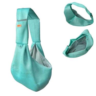 Imagem de Bolsa de Transporte Pet Ideal Importados BSL3907 Canguru Sling Cães e Gatos Malha Respirável Verde