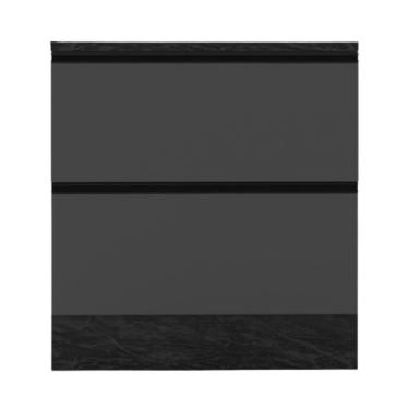 Imagem de Balcão com Tampo Etna 12538P 1 Porta 1 Gaveta MDP e MDF 80CM Grafite Poliman Móveis