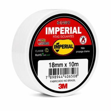 Imagem de Fita Isolante Imperial 18mm x 10m Colorida Alta Resistência Uso Elétri
