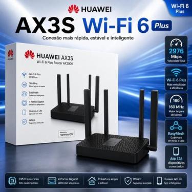 Imagem de Roteador HUAWEI AX3S AX3000 WIFI 6 Dual Band Gigabit EasyMesh 4 Antena