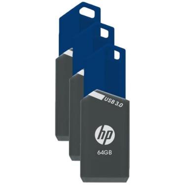 Imagem de Pen Drive HP x900w 64GB USB 3.0 Pacote com 3 unidades