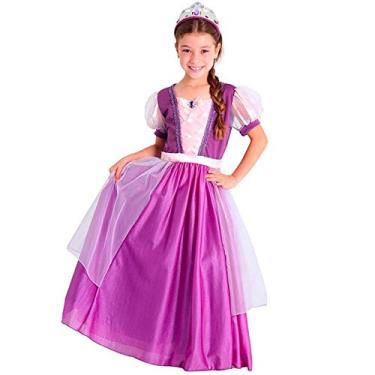 Imagem de Fantasia Rapunzel Enrolados Princesa Infantil Luxo P 2-4