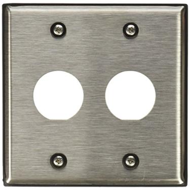 Imagem de Leviton D6710-2S2 Placa de parede de aço inoxidável industrial DuraPort com 2 portas