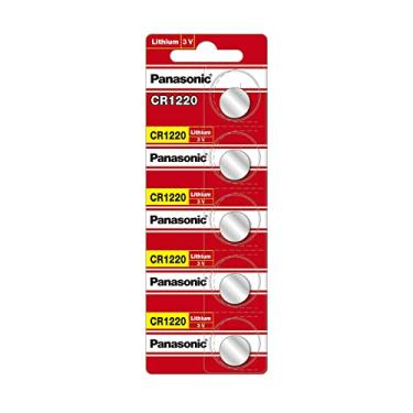 Imagem de Pilha CR1220 3V Panasonic Bateria Moeda 5 unidades