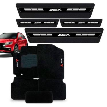 Imagem de Tapete Carpete Bordado + Soleira Mitsubishi ASX 2010 a 2018