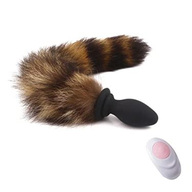 Imagem de Vibrador Anal Com Cauda de Raposa Plug 10 Frequências Controle Remoto Sem Fio Acessórios SexShop Zatla (3)