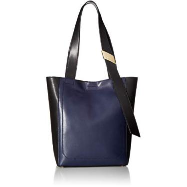 Imagem de Calvin Klein Bolsa Karsyn Nappa de couro com cinto Norte/Sul, Ameixa preta, One Size