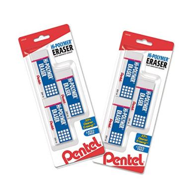 Imagem de Pentel Bloco de borracha de polímero de, grande, branco, pacote com 6 (ZEH10BP3P2)