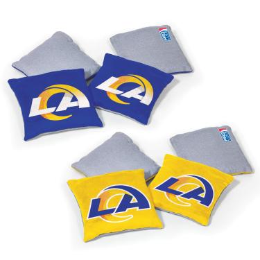 Imagem de Wild Sports NFL Los Angeles Rams, pacote com 8 sacos de feijão dupla face, cor do time