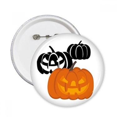 Imagem de Três abóboras Halloween Hallowmas alfinetes redondos crachá botão decoração acessório 5 peças