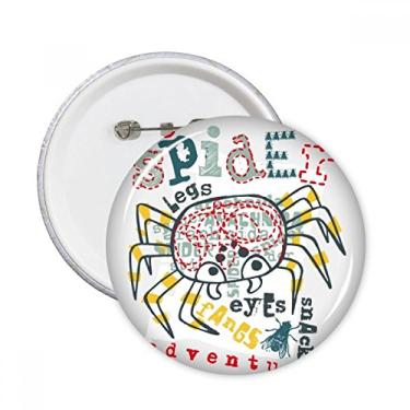 Imagem de Discover World Spider Adventure Pattern Pinos redondos Emblema Botão Decoração Acessório 5 peças