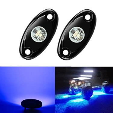 Imagem de 2 Pods LED Rock Lights, Ampper Waterproof LED Neon Underglow Light for Car Truck ATV UTV SUV Offroad Boat Underbody Glow Trail Rig Lamp (Blue)