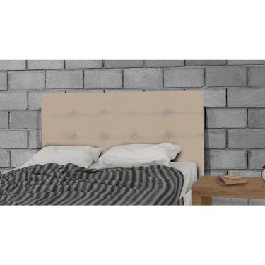 Imagem de Cabeceira Estofada P/ Cama Box Casal 140cm suede Bege