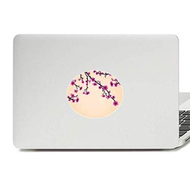 Imagem de Adesivo de notebook com emblema de vinil japonês rosa preto Sakura Art
