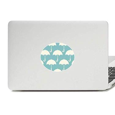 Imagem de Guarda-chuva branco padrão meteorológico vinil emblema gráfico laptop adesivo adesivo notebook decalque