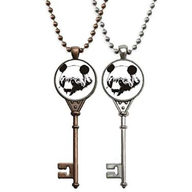 Imagem de OFFbb-USA Colar bonito com desenho de panda e gato bonito para decoração de casais