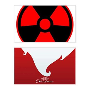 Imagem de Red Dangerous Chemical Radiation Symbol Holiday Holiday Holiday Merry Christmas Cartões de parabéns Mensagem de Natal