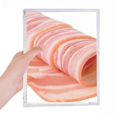 Imagem de Caderno de textura de alimentos de carne crua e folhas soltas diário recarregável de papelaria