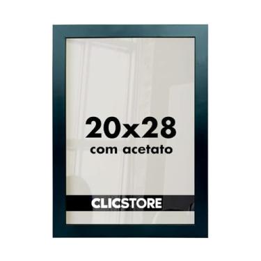 Imagem de Moldura 20X28 Quadro Acetato Poster Diplomas Porta Retrato Foto Certificado Fotografia Parede Madeira Cartazes Curso MDF
