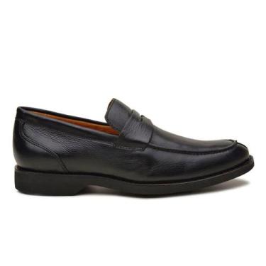 Imagem de Sapato Social Masculino Loafer Anatomic Gel Macio Confortável Em Couro