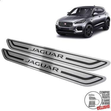 Imagem de Soleira Inox Jaguar E-Pace 2018 A 2020 Preto Baixo Relevo