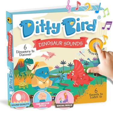 Imagem de Ditty Bird Interactive Dinosaur Sound Book for Toddlers 1- 3 Early Learning Book about T-Rex Gifts for Little Dino Lovers