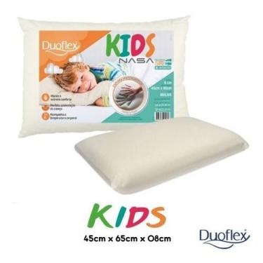 Imagem de Kit 2 Travesseiros Duoflex Kids Nasa Tradicional 63cm X 43cm X 8cm