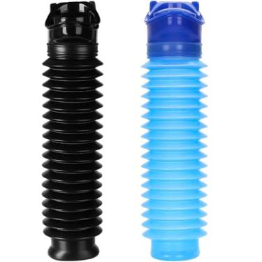 Imagem de MOPHOEXII Urinol de emergência para crianças e adultos, garrafa portátil reutilizável para uso ao ar livre, mictório retrátil para viagens, acampamento, caminhada, engarrafamento e filas - 2 pacotes