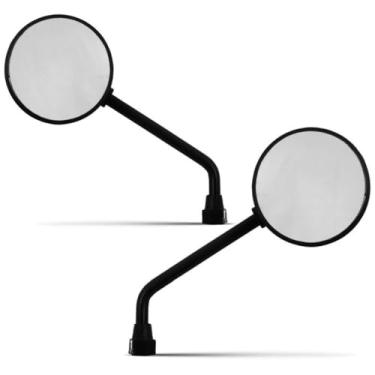 Imagem de Espelho Retrovisor Mini Redondo Universal (Par) Haste(Preto)