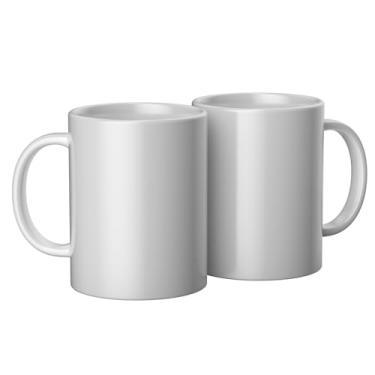 Imagem de Cricut Caneca de café de cerâmica - Sublimação em branco - Branco - 425 ml (Pacote com 2)