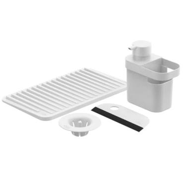 Imagem de Kit Organizador Para Pia Trium Branco 4 Peças - Ou