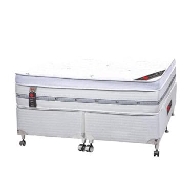 Imagem de Cama Box + Colchão Castor Com Massageador King Niponpedic One Face Pocket 193x203x60cm