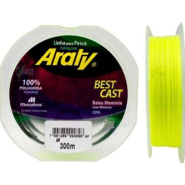 Imagem de Linha Monofilamento Araty Mazzafero 0.35MM 300M Amarelo Neon - Mazzafe