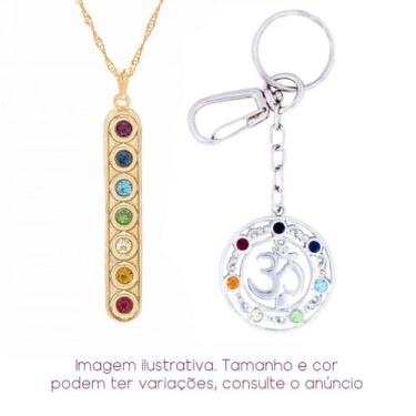 Imagem de Kit Chakras Colar + Chaveiro - Sunshine Cristais, Dourado
