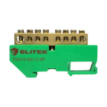 Imagem de Barramento Terra 08 Furos Para Trilho Din Com Suporte Terra - Bernutty