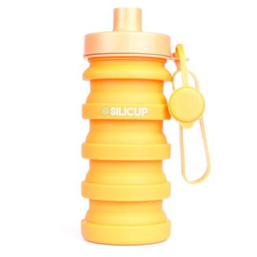 Imagem de Garrafa Reutilizável de Silicone Retrátil 400 Ml -  Laranja - E-Energy