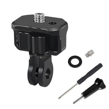 Imagem de Adaptador de conversão de tripé de câmera, adaptador de montagem de alumínio, adequado para GoPro Hero/Insta360 Ace Pro, One X3, X2, X One Rs, R/Sjcam/Câmera de ação e outros acessórios padrão de 1/4