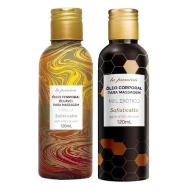 Imagem de Kit Óleo De Massagem Sensual Sensação Quente: Vanilla + Mel Exótico - 