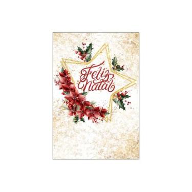Imagem de Painel De Festa Vertical 1,50 x 2,20 - Natal Estrela Com Folhagens 038