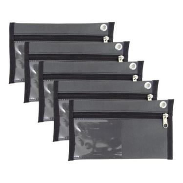 Imagem de 5 Malotes para Caixa Loja Contabilidade Dinheiro 20x12 - Look, Cinza