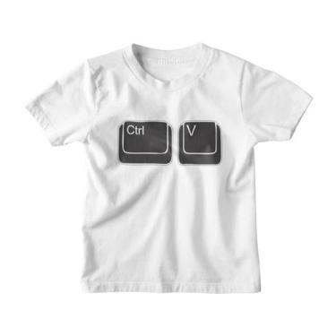Imagem de Camiseta Infantil Ctrl V Tal Pai Tal Filho Branca - Del France, 08
