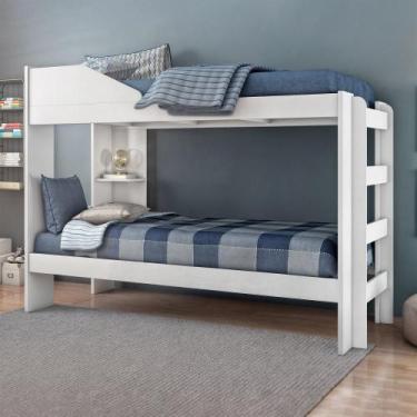 Imagem de Beliche Indy com Prateleira interna - Branco - Conquista Móveis, Branc