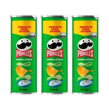 Imagem de Batata Pringles Mega Creme e Cebola 141g - 3 Unidades