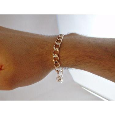 Imagem de Pulseira Larga Grossa 18 Cm 10k Ouro Maciço - MAEHLER JOIAS