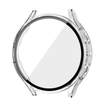 Imagem de CORONITAS Capa Protetora para Samsung Galaxy Watch 7, 44mm e 40mm, Película 5D Interna, Proteção 360° (Transparente, 40mm)