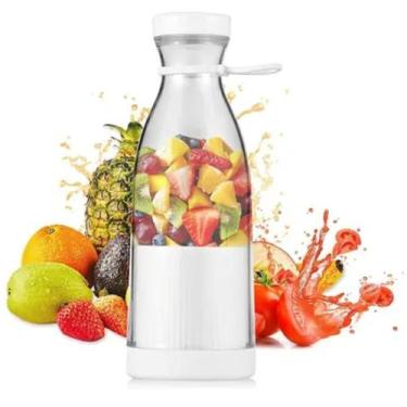 Imagem de Mini Liquidificador Portátil Recarregável 420ml Branco - Home Extre