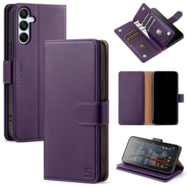 Imagem de Shieldtop Capa carteira compatível com Samsung Galaxy S23 5G com suporte para cartão, mulheres e homens com bloqueio de RFID, capa protetora flip TPU com compartimentos para cartão de crédito, capa de